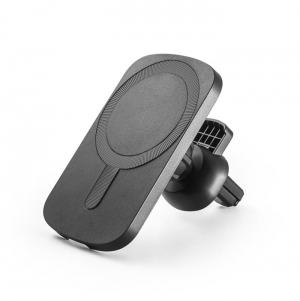 KOCH. Suporte de smartphone para autom�vel com carregador magn�tico wireless 15W em ABS reciclado (100% rABS)