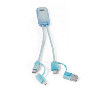 BERNERS. Cabo USB super r�pido 6 em 1 em PET reciclado (100% rPET)