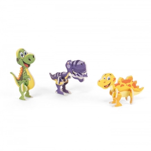 DINOSAURUS. Puzzle 3D em papel em formato de dinossauro