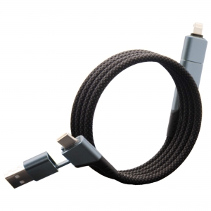 Cabo de carregamento magn�tico ultrarr�pido RPET de 100 W 4 em 1 'SCX.design C52'