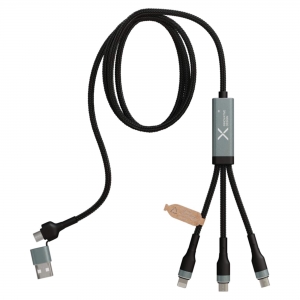 Cabo de carregamento ultrarr�pido RPET de 100 W 5 em 1 'SCX.design C53'