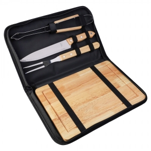 Conjunto de churrasco em a�o inoxid�vel Kathleen