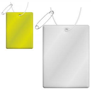 Acess�rio de pendurar de PVC refletor, retangular e leve - grande 'RFX�' 'H-12'