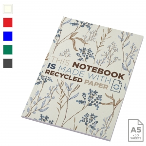 Bloco de notas A5 de capa mole reciclado - 50 folhas 'Novella Austen'