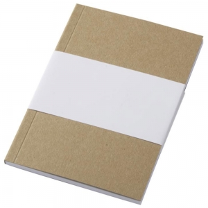 Bloco de notas Kraft A6 de capa mole reciclado - 50 folhas 'Novella Austen'