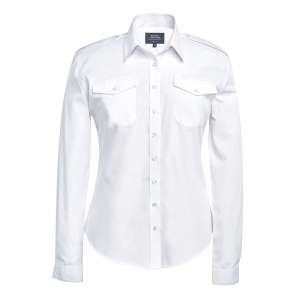 Camisa piloto de senhora de manga comprida