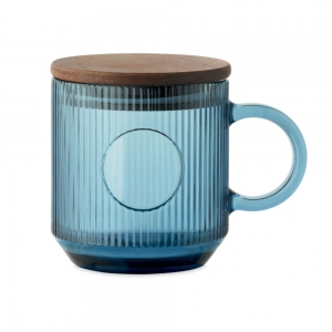 VITRIO MUG Caneca de vidro canelado 300ml