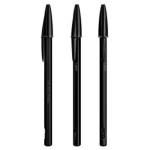 BIC� CRISTAL RE NEW BLACK COM GRAVA��O LASER