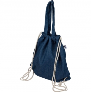 Saco com cord�o em ganga reciclada Dex