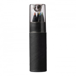 Conjunto de l�pis de cor de papel�o reciclado Beate