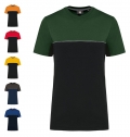 T-shirt bicolor eco-responsvel de manga curta unissexo