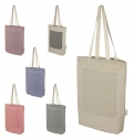 Saco de algod�o reciclado de 150 g/m� de 9 L com bolso frontal 'Pheebs'