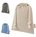 Saco de algod�o reciclado de 150 g/m� GRS pequeno de 0,5 L 'Pheebs'
