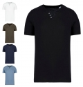 T-shirt Henley de homem - 140 g