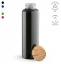 Garrafa Indus Vidro Borossilicato e Tampa de Bambu 510ml. Herm�tica