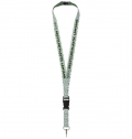 Lanyard em RPET com fivela de seguran�a 'Balta' com fecho de seguran�a e desbloqueio de seguran�a