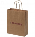 Saco de papel Kraft com al�as torcidas � 18 x 8 x 21 cm