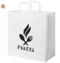 Saco de papel Kraft com al�as lisas � 34 x 20 x 35 cm