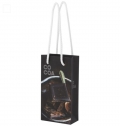 Saco de papel integra feito � m�o com al�as de corda pl�stica � 9,5 x 4 x 17 cm