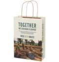 Saco de papel de res�duos agr�colas com al�as torcidas � 24 x 9 x 32 cm
