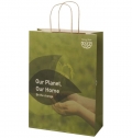 Saco de papel Kraft com al�as torcidas � 31 x 12 x 41 cm