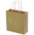 Saco de papel Kraft com al�as torcidas � 24 x 9 x 24 cm