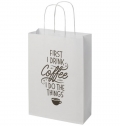 Saco de papel Kraft com al�as torcidas � 24 x 9 x 32 cm