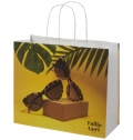 Saco de papel Kraft com al�as torcidas � 31 x 12 x 25 cm