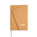 Abacork Bloco A5 com capa em craft e corti�a com fecho magn�tico