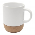 Caneca de cer�mica de sublima��o de 300 ml com detalhes em corti�a 'Billie'