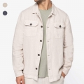 Sobrecamisa eco-respons�vel com aspecto lavado em linho de homem