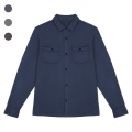 Sobrecamisa cardada eco-respons�vel com aspecto lavado de homem