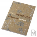Bloco de notas Kraft A5 de capa mole reciclado - 50 folhas 'Novella Austen'