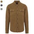 Sobrecamisa eco-respons�vel com aspecto lavado em bombazine de homem