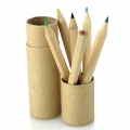 Conjunto de 6 l�pis de cor em tubo