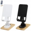Suporte de telem�vel dobr�vel para secret�ria de pl�stico reciclado com detalhes em bambu 'Alfirk'