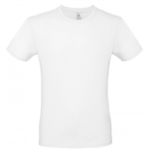 T-shirt B&C #E150, tam. grande branco - 100% Algod�o (invest