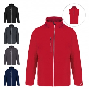 Casaco softshell com mangas amov�veis